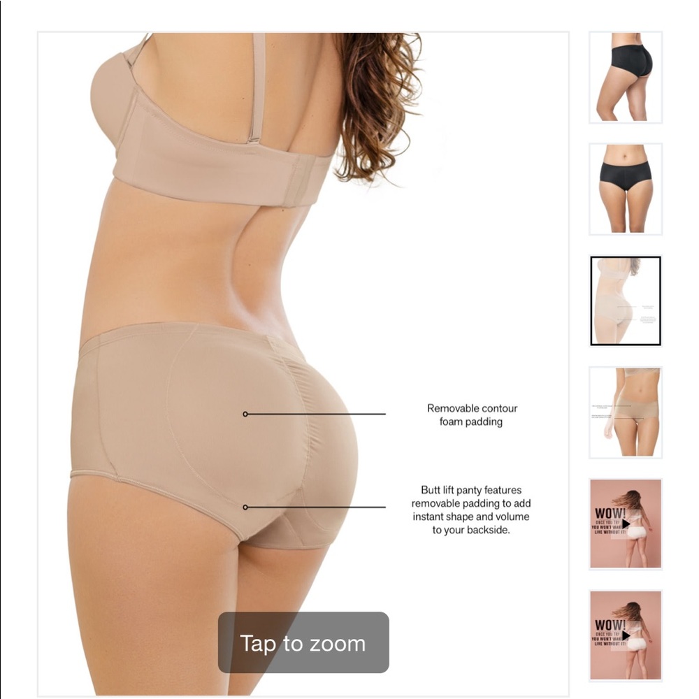 NWT Instant Butt Lift Padded Boyshort Panty